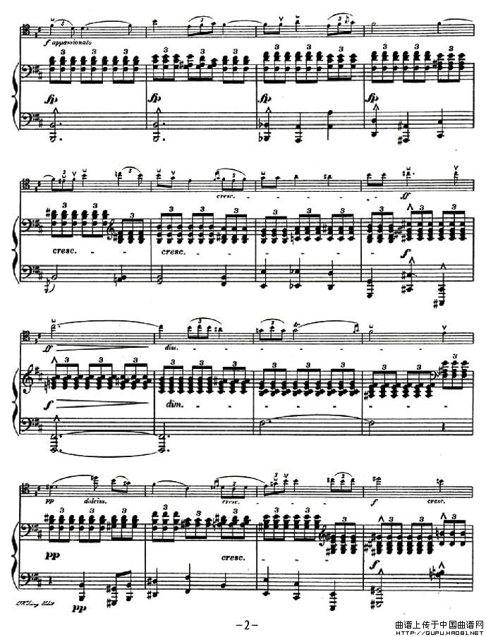 俄罗斯之音（大提琴+钢琴）小提琴谱