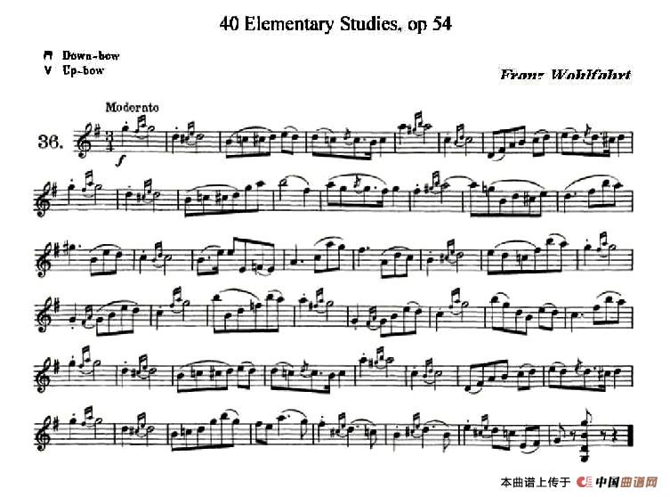 40首小提琴初级技巧练习曲之36