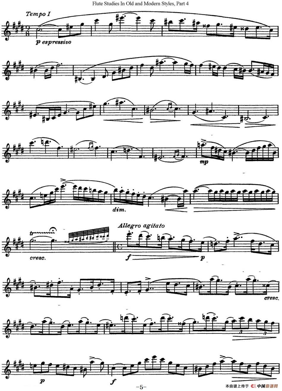斯勒新老风格长笛练习重奏曲（第四部分）（N