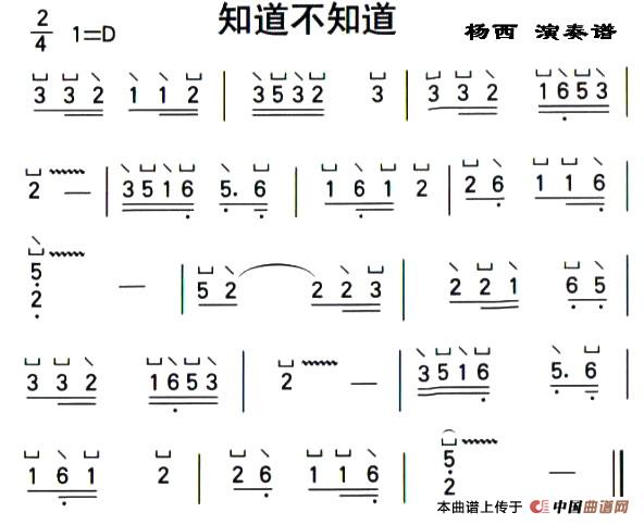 知道不知道（杨西演奏版）