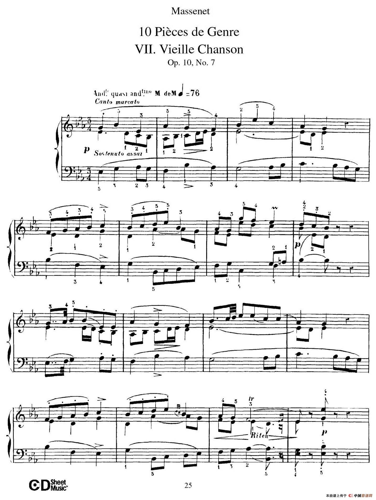 Dix Pièces de Genre Op.10（10首个性小品·Ⅶ）