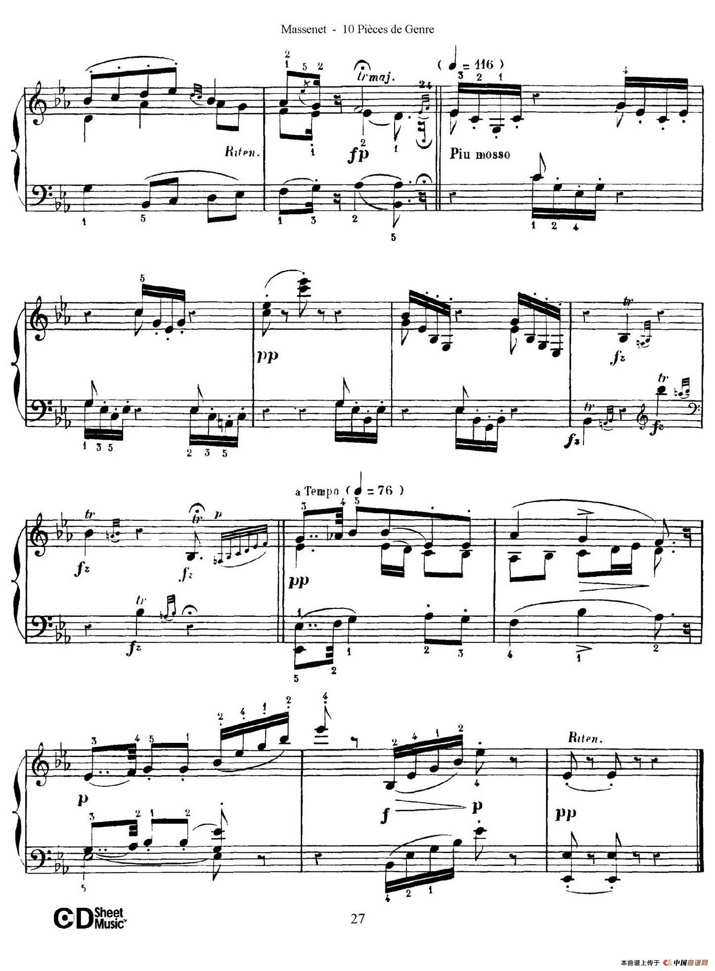 Dix Pièces de Genre Op.10（10首个性小品·Ⅶ）