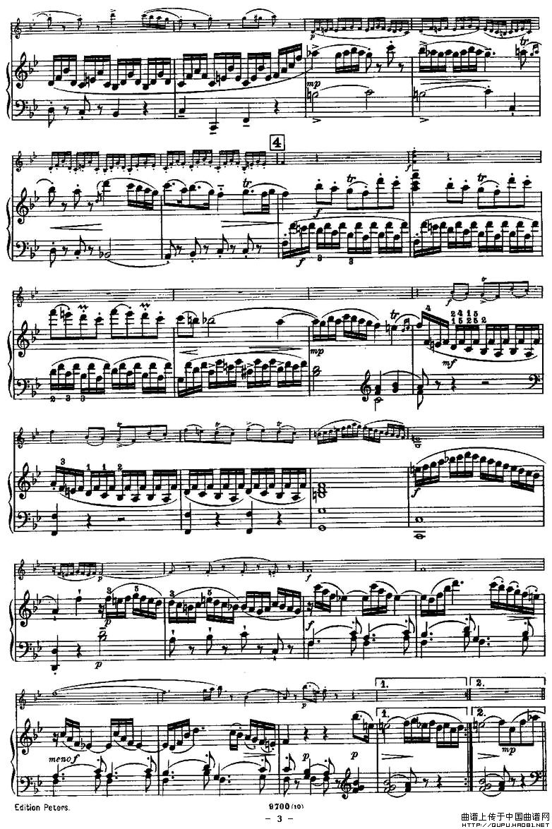 SONATE（奏鸣曲）小提琴谱