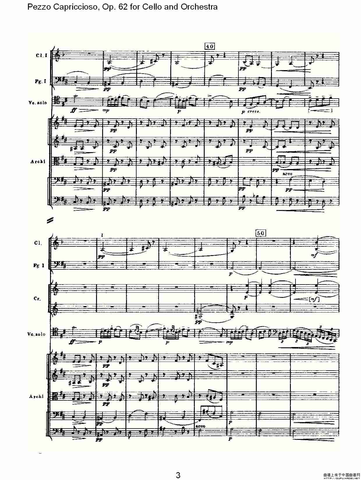 Pezzo Capriccioso, Op.62（大提琴与管弦乐）