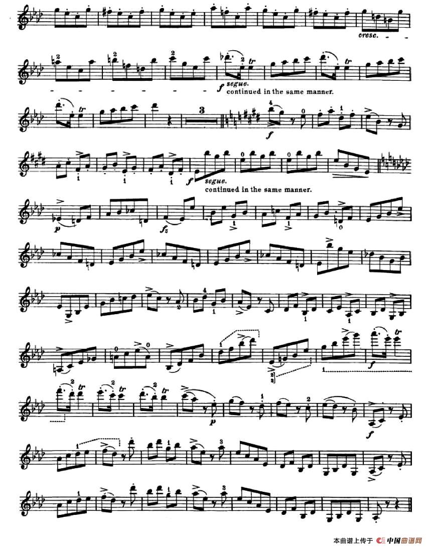 24首小提琴练习曲之17小提琴谱