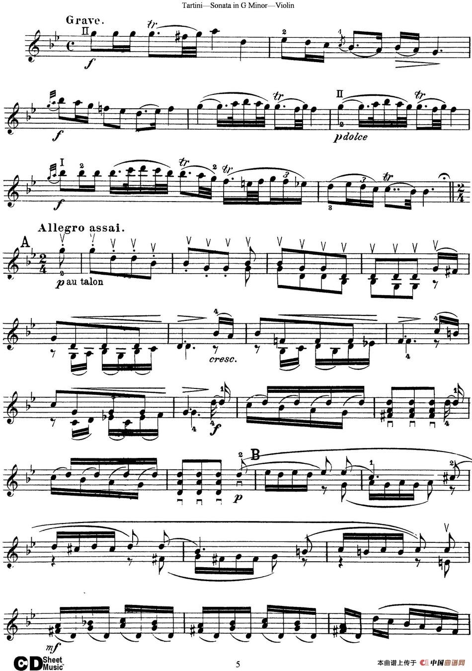 Violin Sonata in G Minor（The Devils Trill）