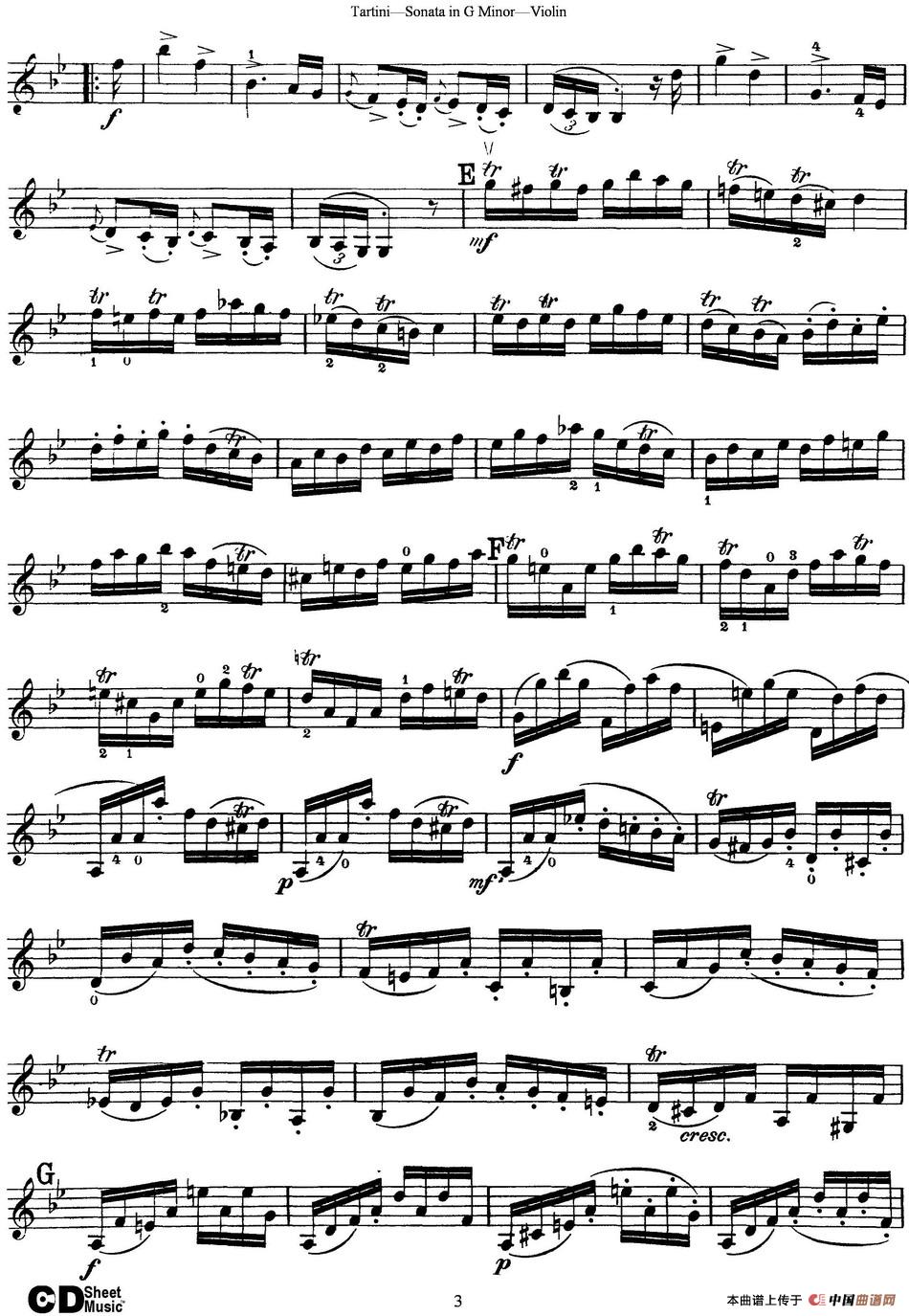Violin Sonata in G Minor（The Devils Trill）