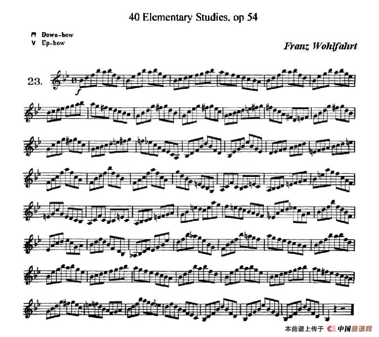 40首小提琴初级技巧练习曲之23小提琴谱
