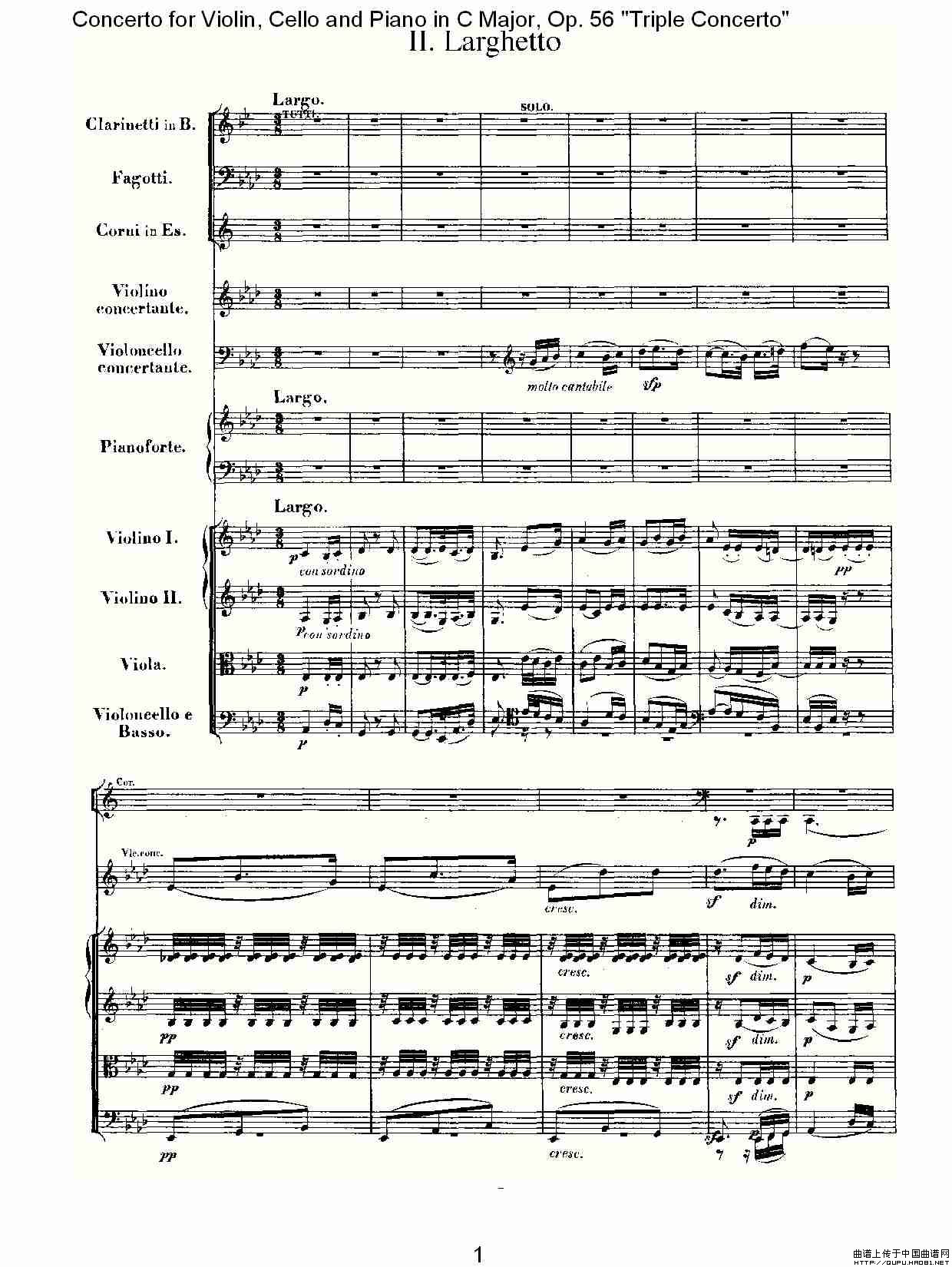 C大调大提琴与钢琴协奏曲 Op.56第二乐章