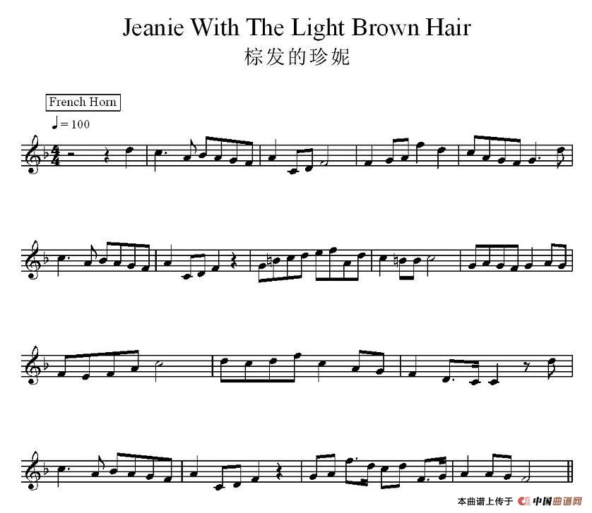 棕发的珍妮电子琴谱