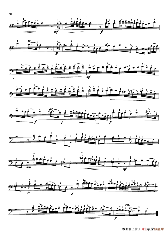 马尔切洛a小调奏鸣曲 （大提琴）小提琴谱