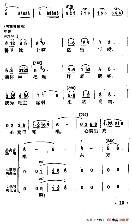 永不下岗（小舞剧主旋律谱）