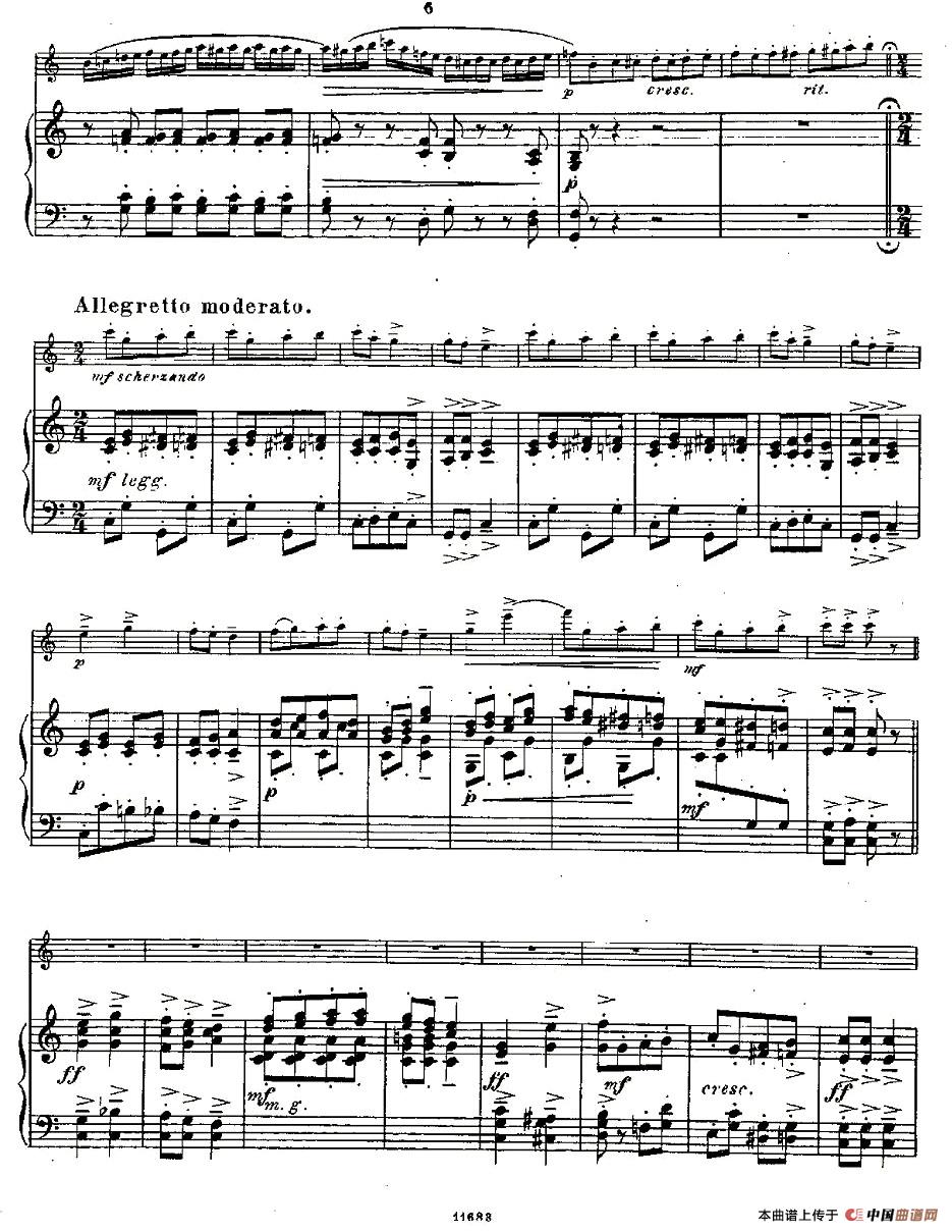 Fantaisies nationales. Op. 59, 6. （长笛+钢琴伴奏）