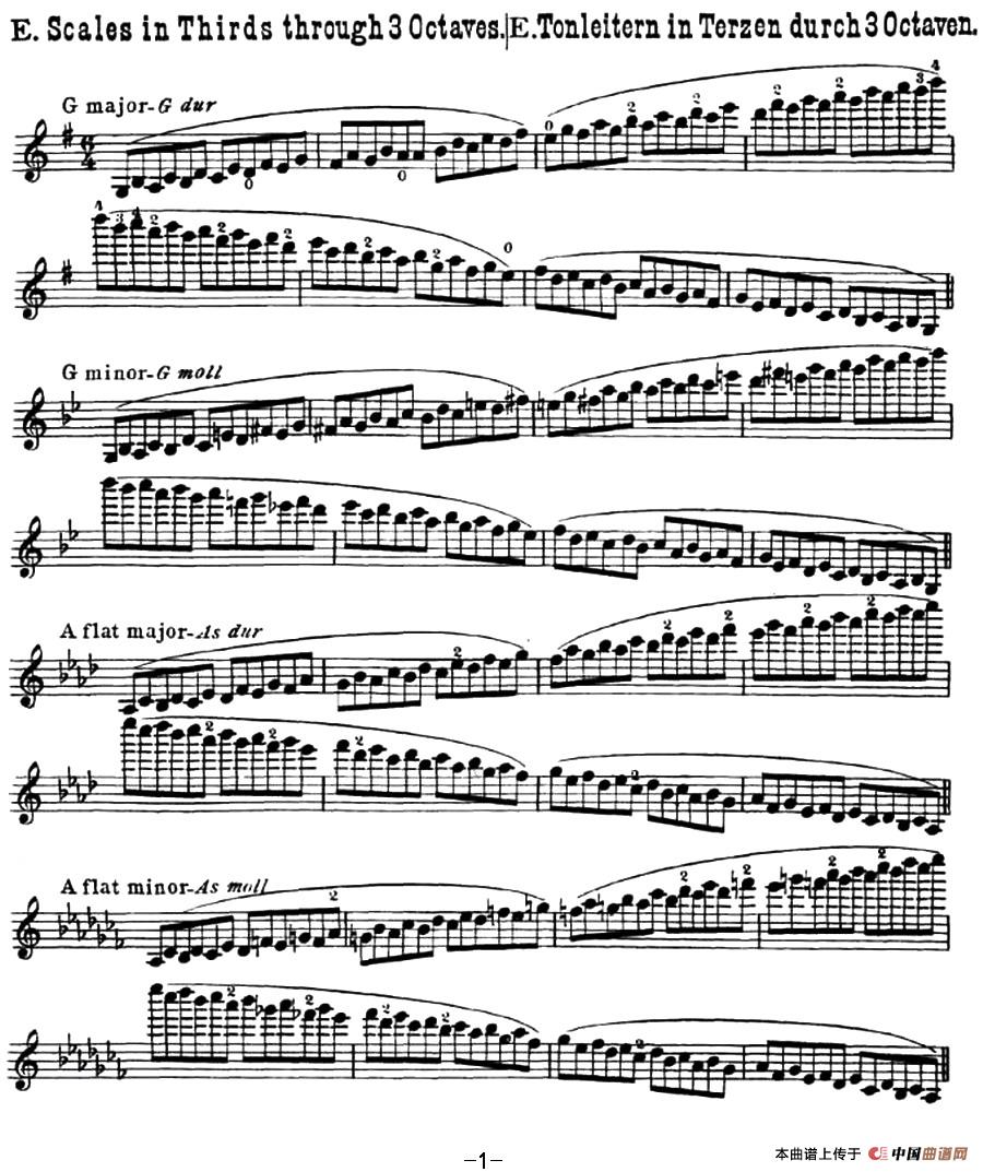 小提琴音阶练习·作品32（Scale Studie-E）