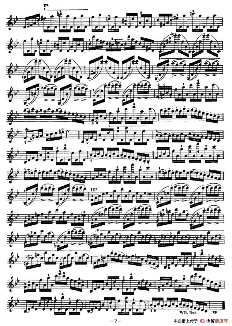 42首练习曲或隨想曲之30小提琴谱