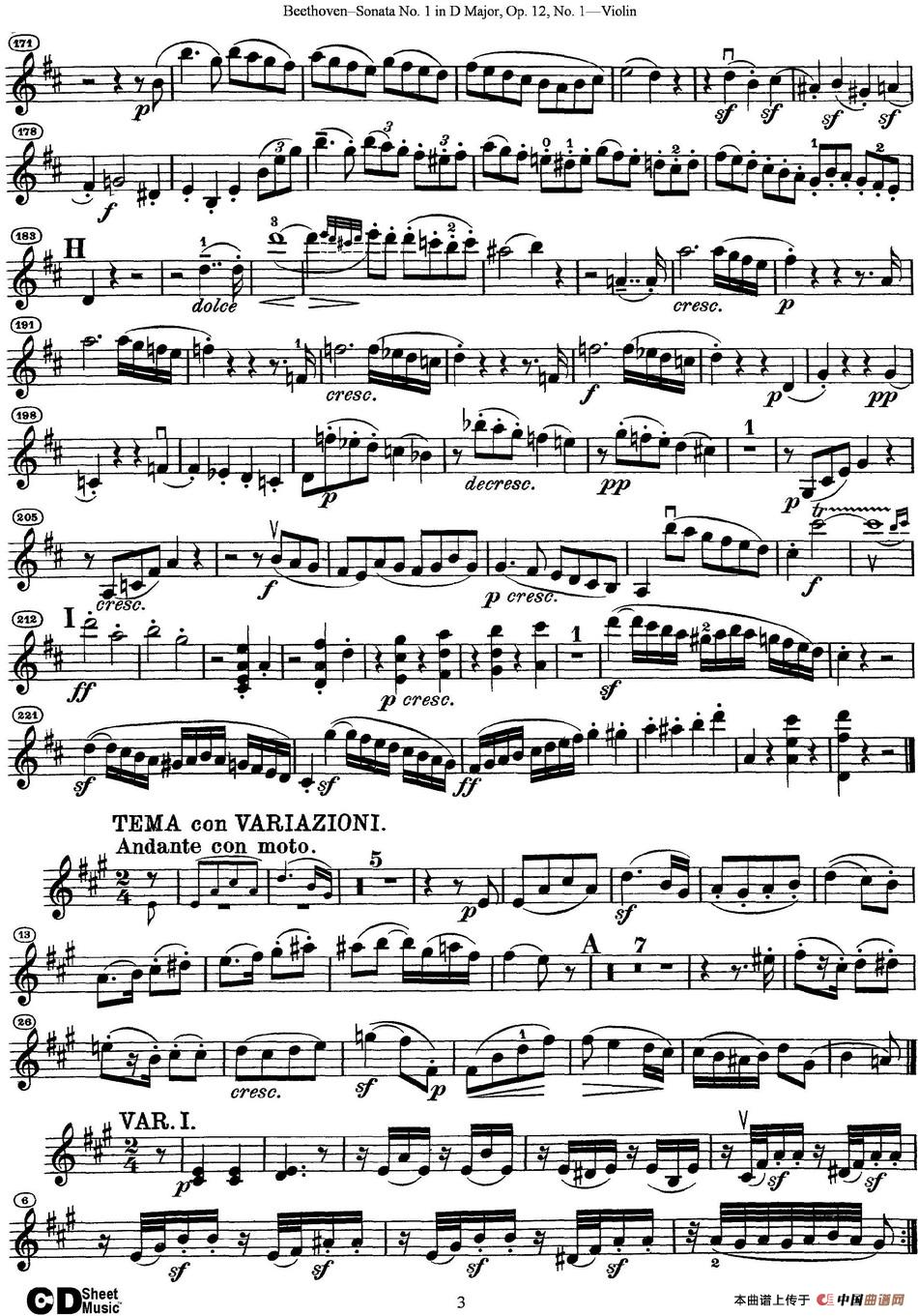 Violin Sonata No.1 in D Major Op.12 No.1_3