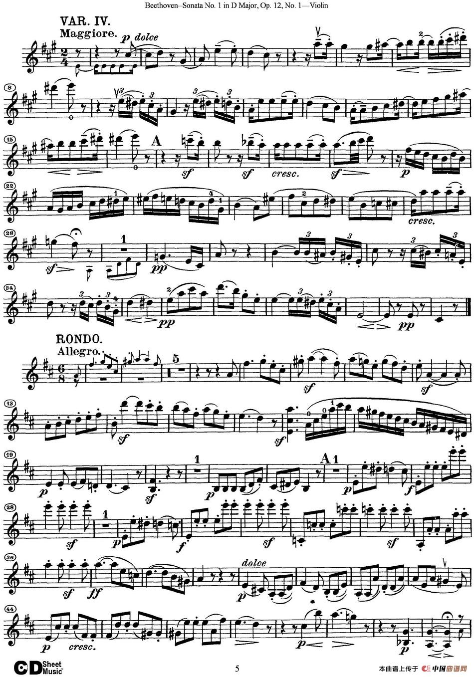 Violin Sonata No.1 in D Major Op.12 No.1_3