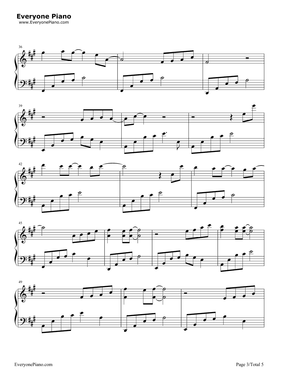 《初恋的美好》（夜的钢琴曲Ⅱ）钢琴谱第4张