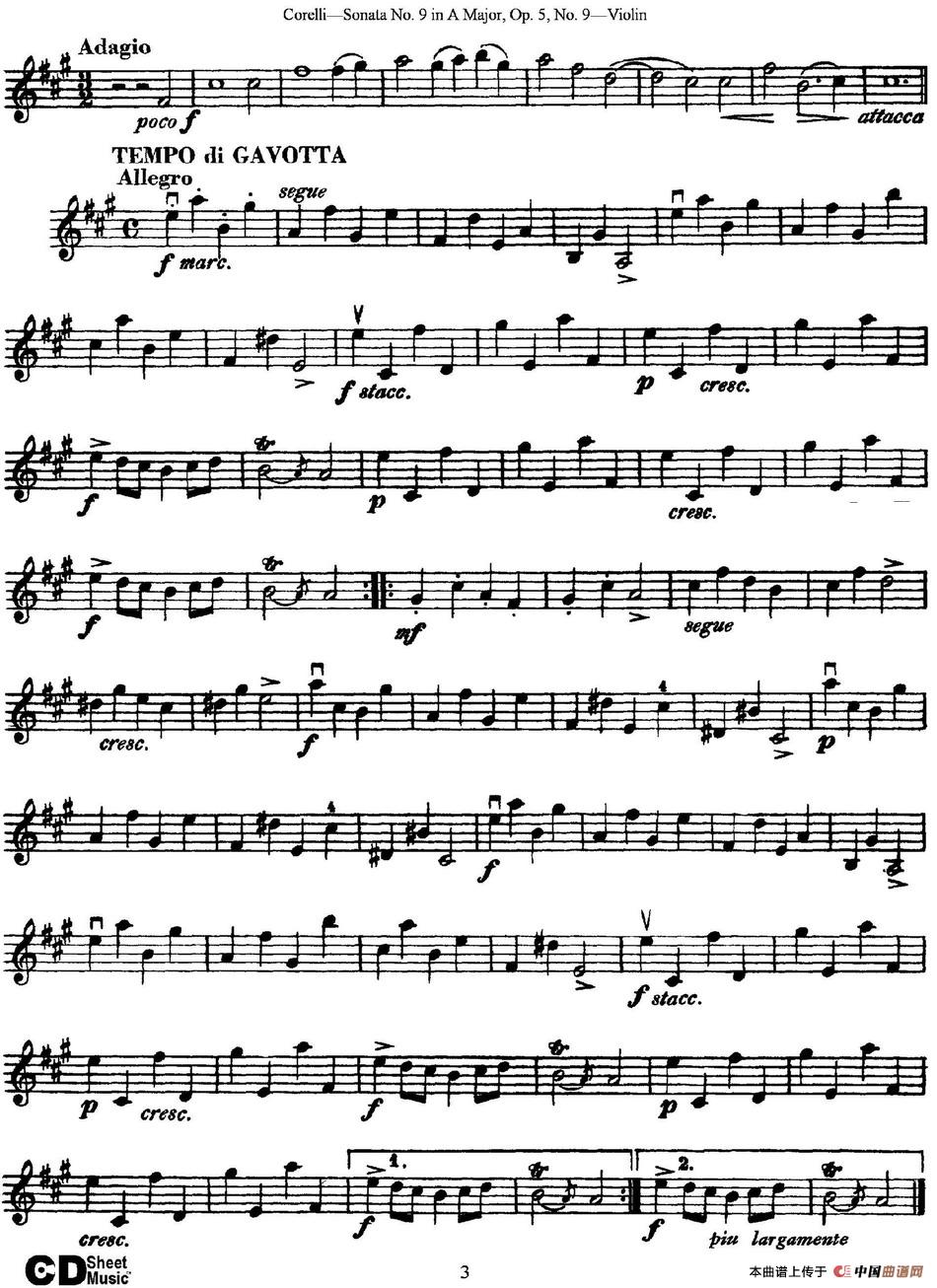 Sonata No.9 in A Major Op.5 No.9