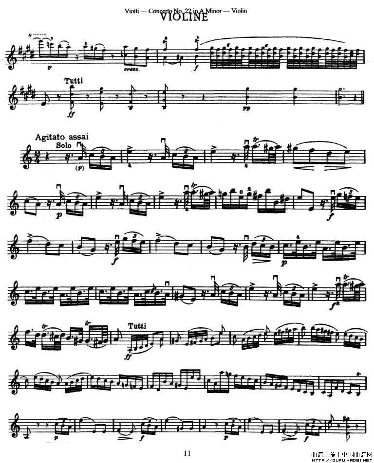 维奥蒂VIOTTI《Concerto No.22 in A Minor》（II.)小提琴）
