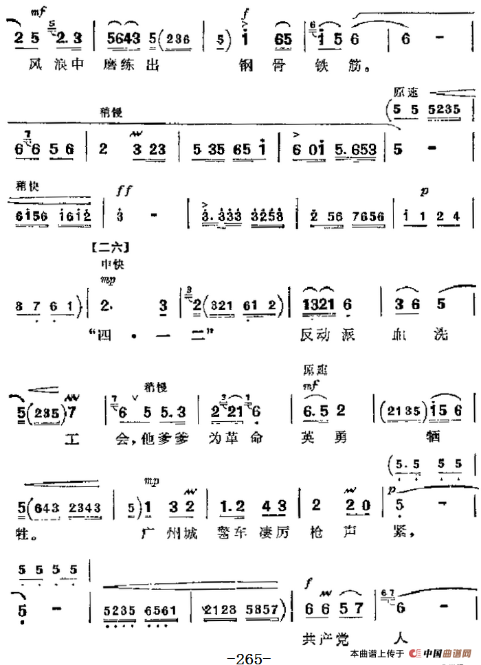 革命现代京剧《红色娘子军》主要唱段：英勇奋