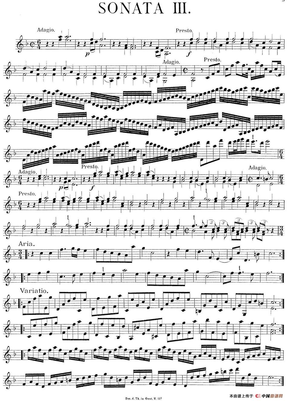 Biber Violin Sonata III