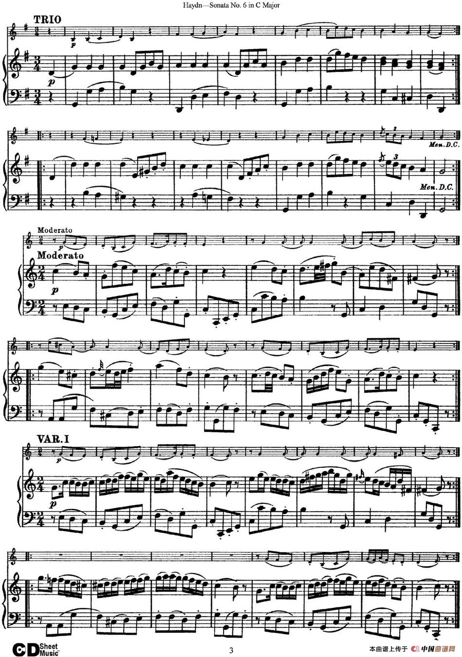 Violin Sonata No.6 in C Major（小提琴+钢琴伴奏）