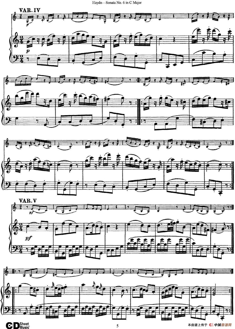 Violin Sonata No.6 in C Major（小提琴+钢琴伴奏）