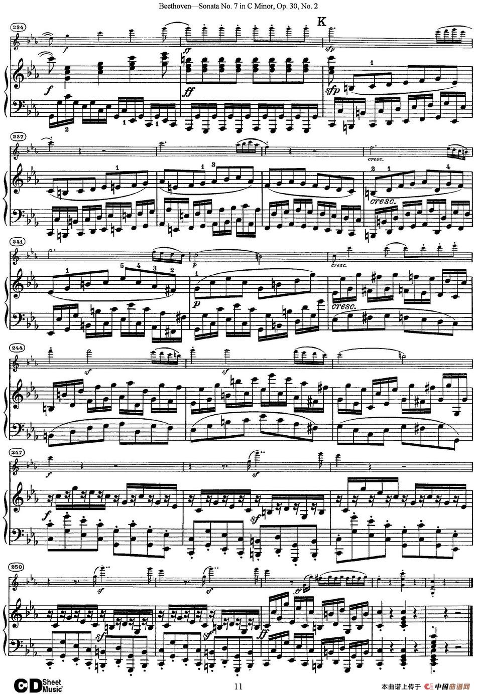 Violin Sonata No.7 in C Minor Op.30 No.2（小提琴+钢琴伴奏