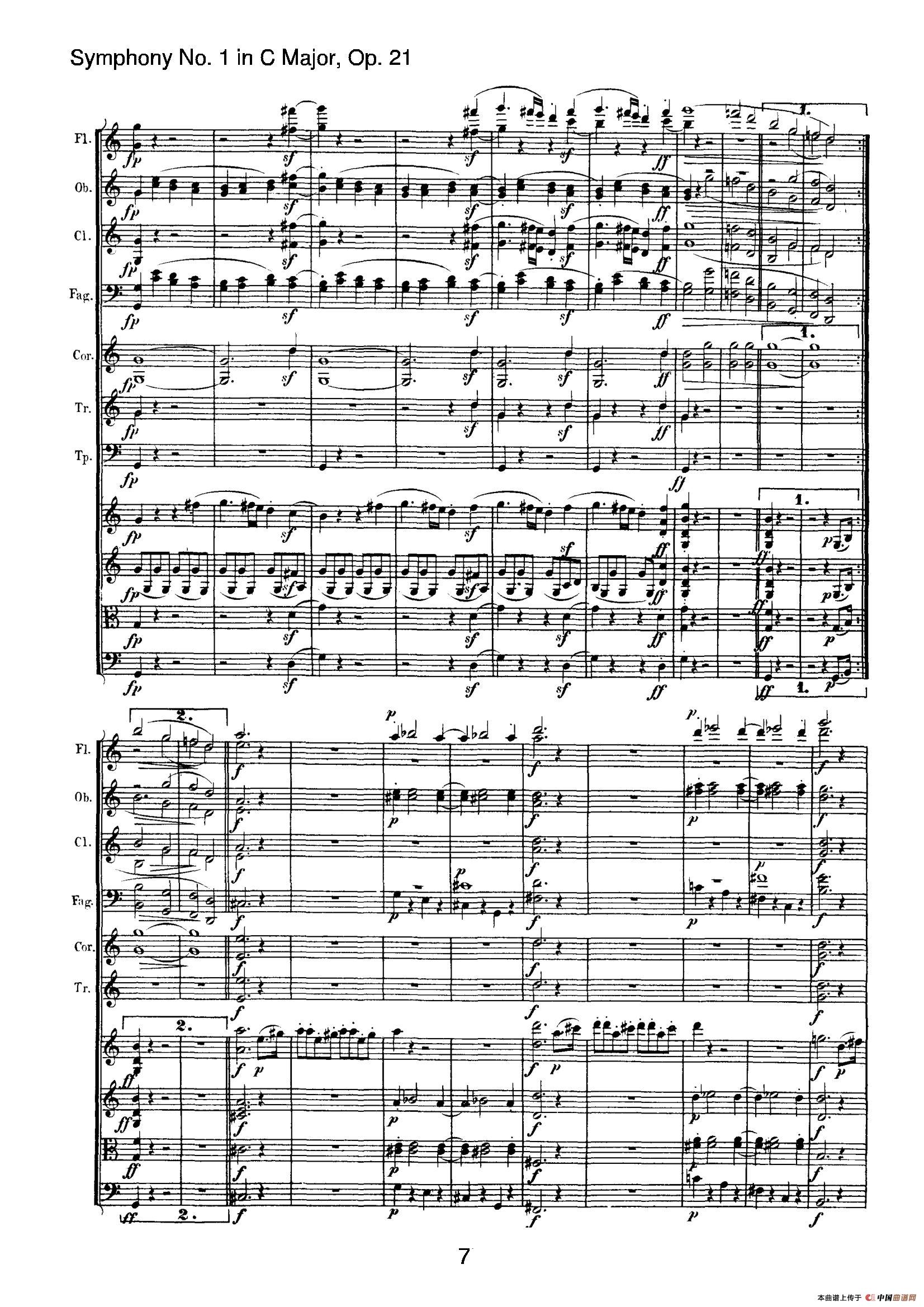 Symphony No.1 in C Major Op.21（Ⅰ）（交响乐总谱）