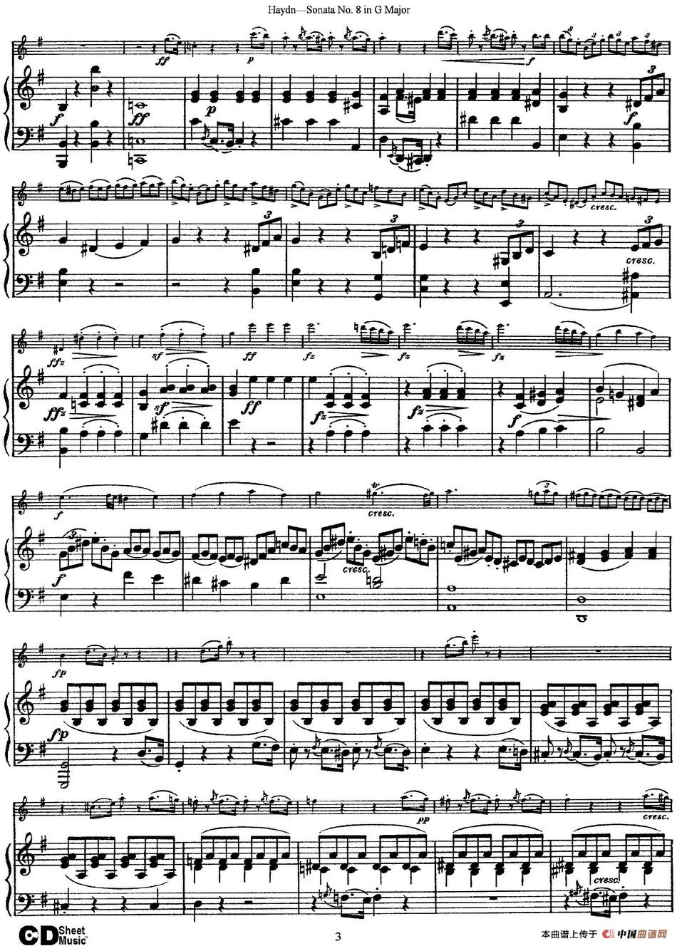 Violin Sonata No.8 in G Major（小提琴+钢琴伴奏）