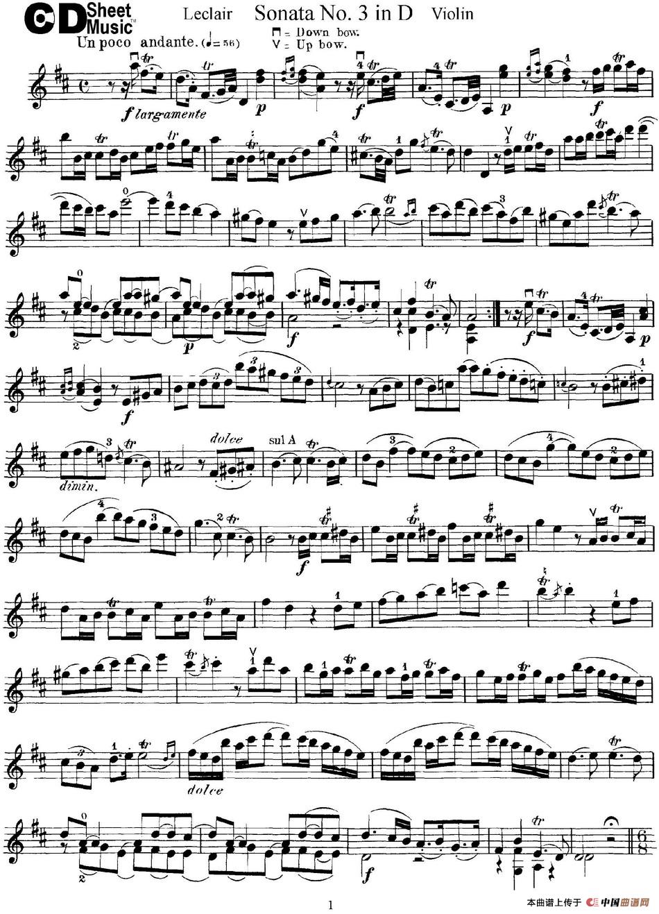 Violin Sonata No.3 In D Major