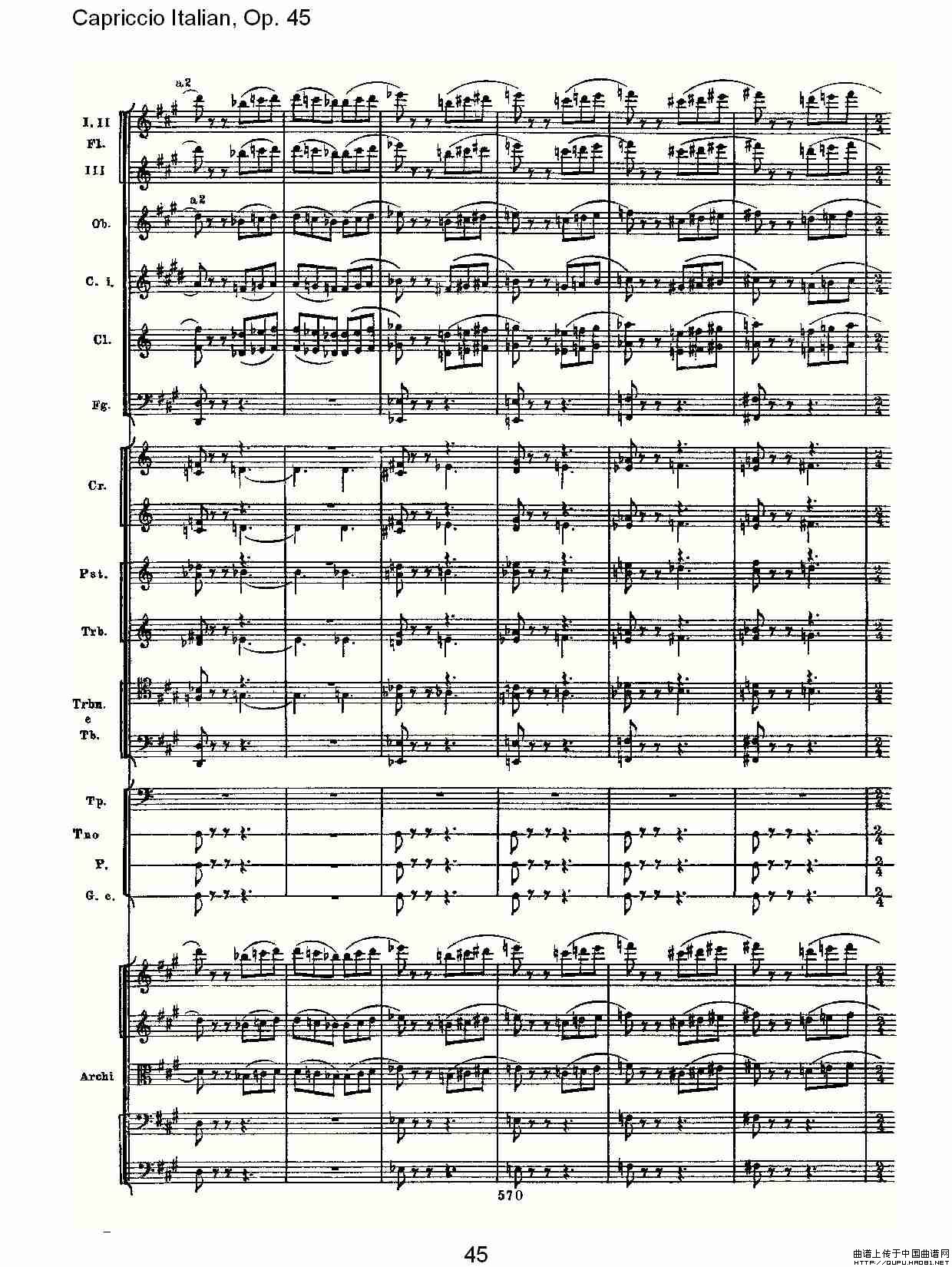 Capriccio Italian, Op. 45         意大利幻想曲,  Op. 45