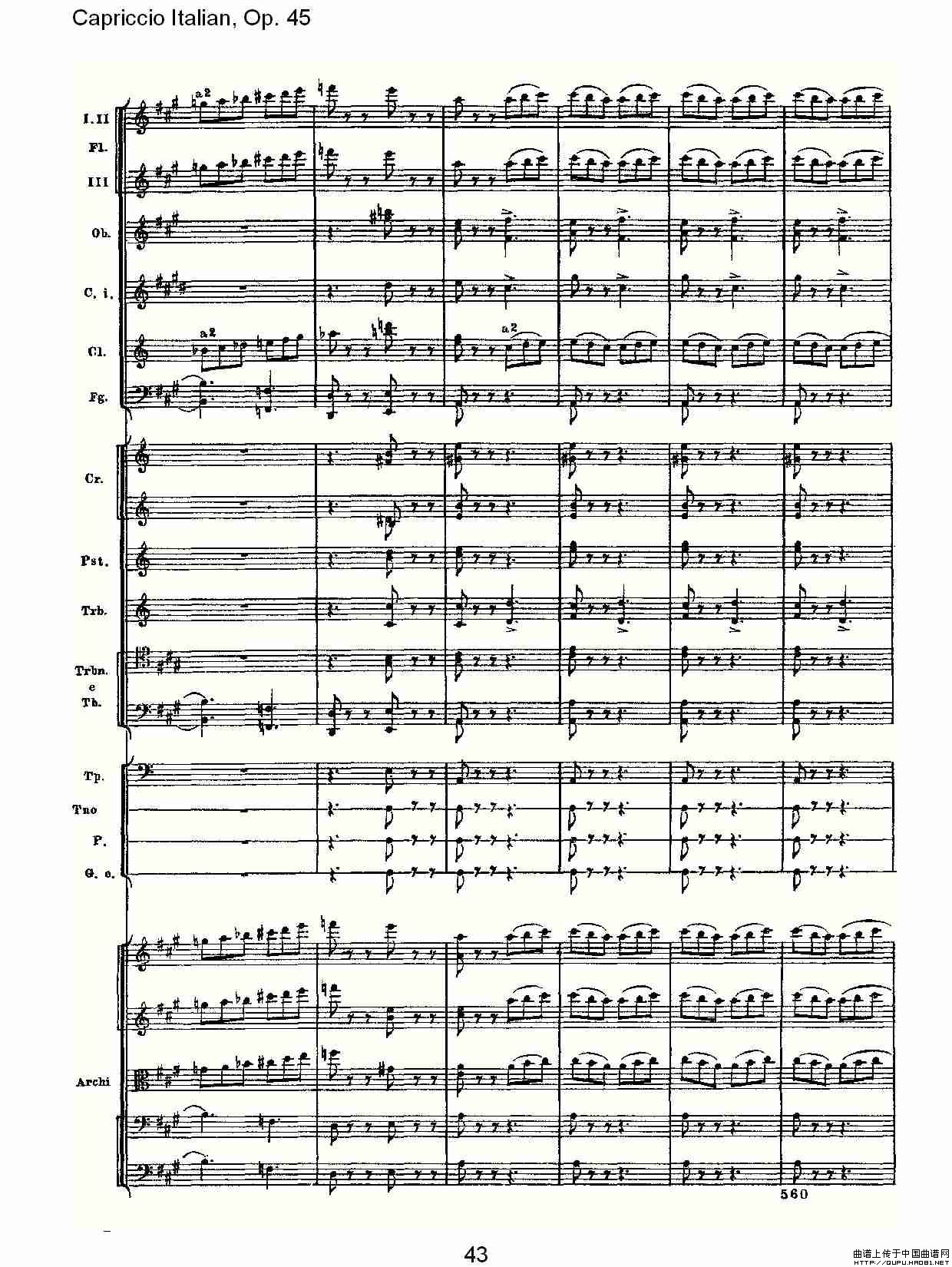Capriccio Italian, Op. 45         意大利幻想曲,  Op. 45