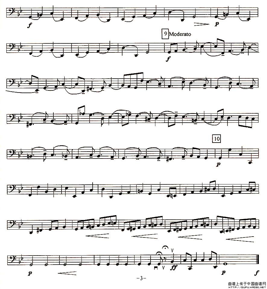 帕萨卡利亚（四重奏之大提琴）小提琴谱