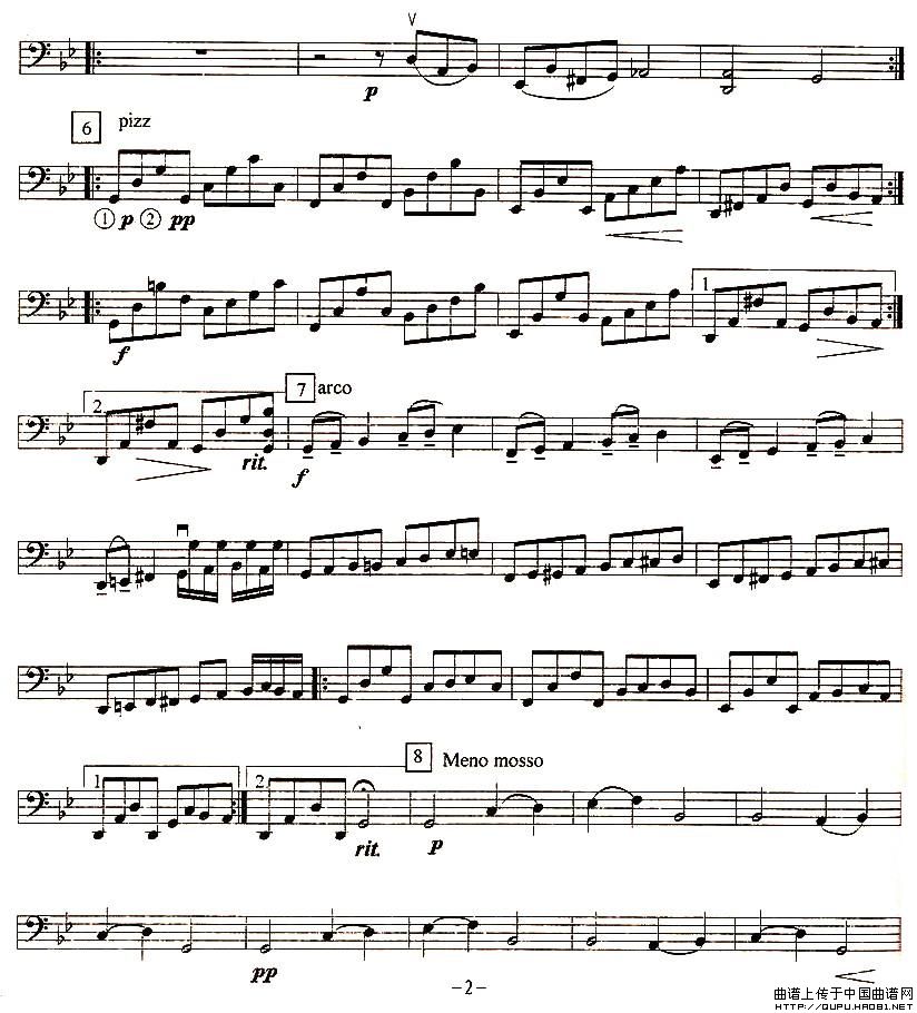 帕萨卡利亚（四重奏之大提琴）小提琴谱
