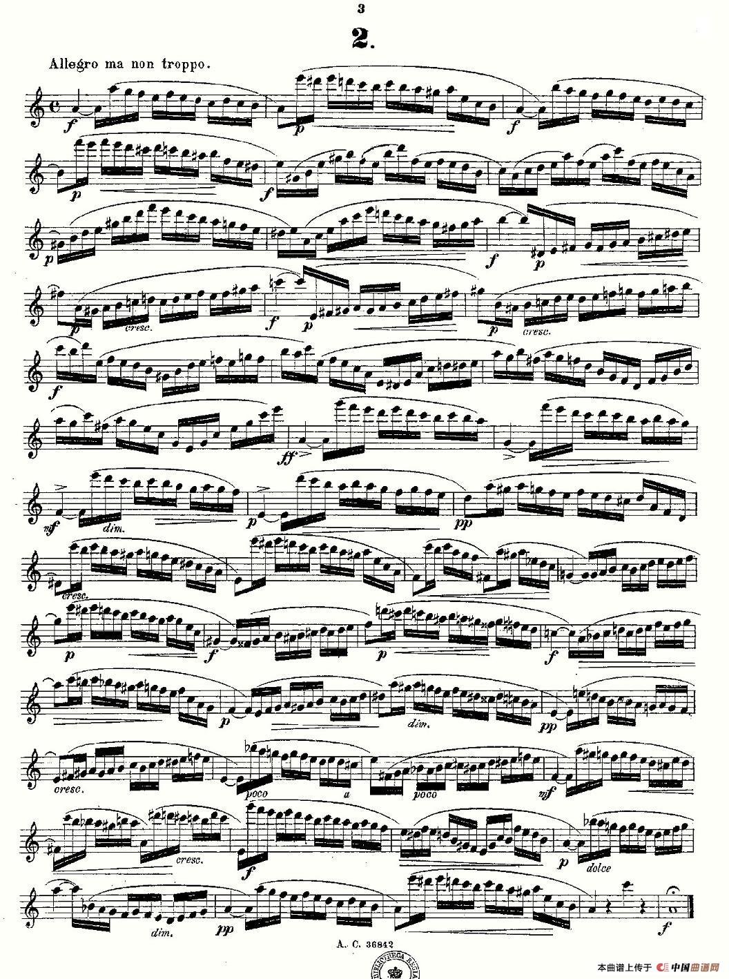 24首长笛练习曲 Op.21 之1—12
