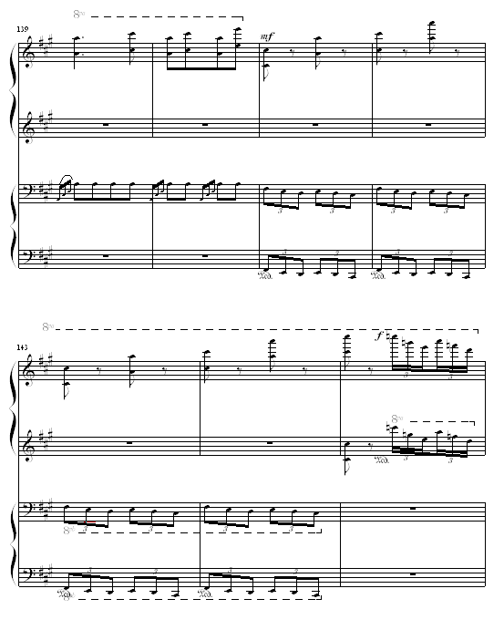 土耳其进行曲四手联弹钢琴谱