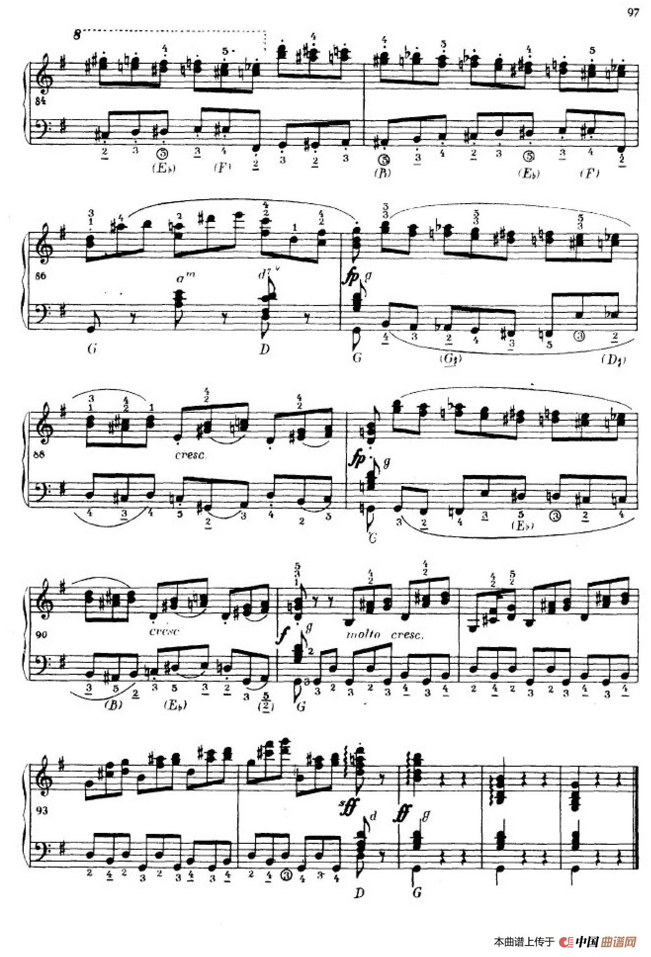 《车尔尼手风琴练习曲集》第Ⅳ册（第18首）