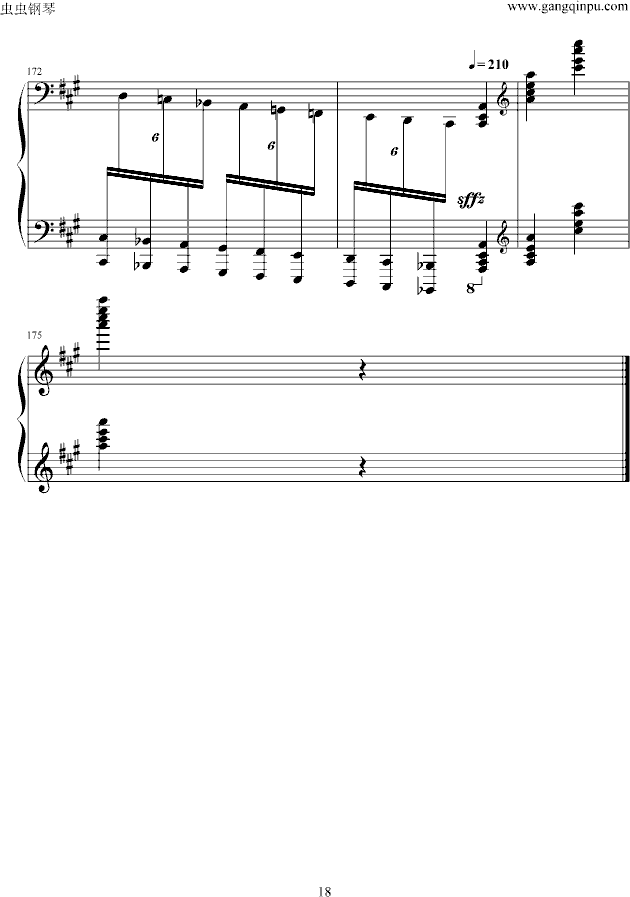 瓦洛多斯《土耳其进行曲》原版钢琴谱