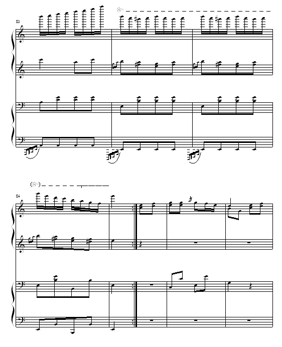 土耳其进行曲四手联弹钢琴谱