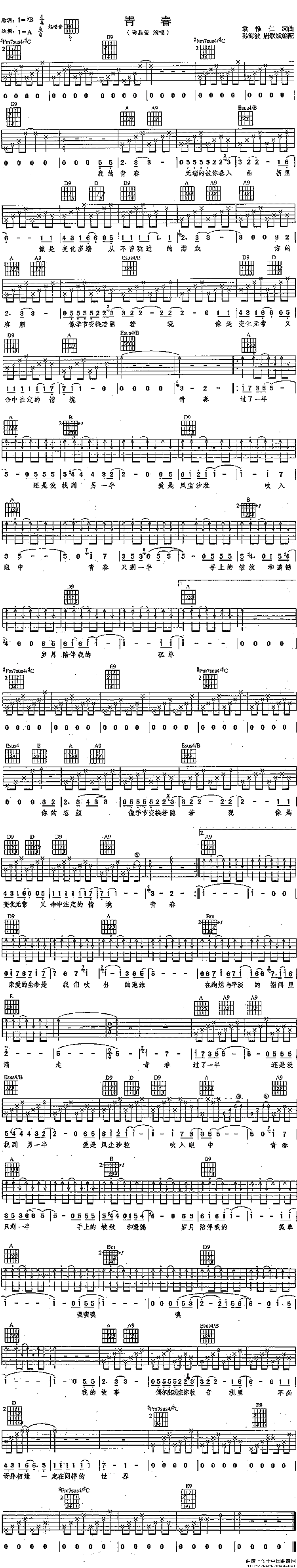 青春（袁惟仁 词曲）