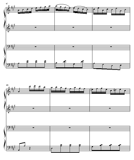 土耳其进行曲四手联弹钢琴谱