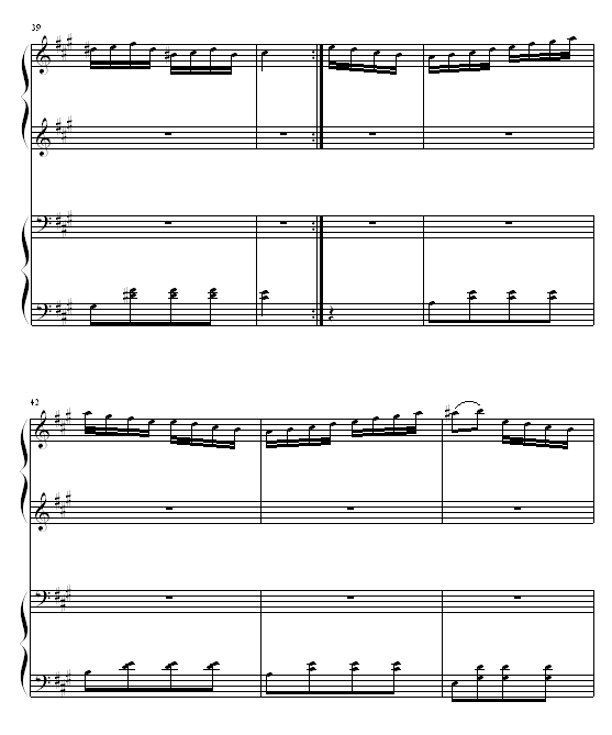 土耳其进行曲四手联弹钢琴谱