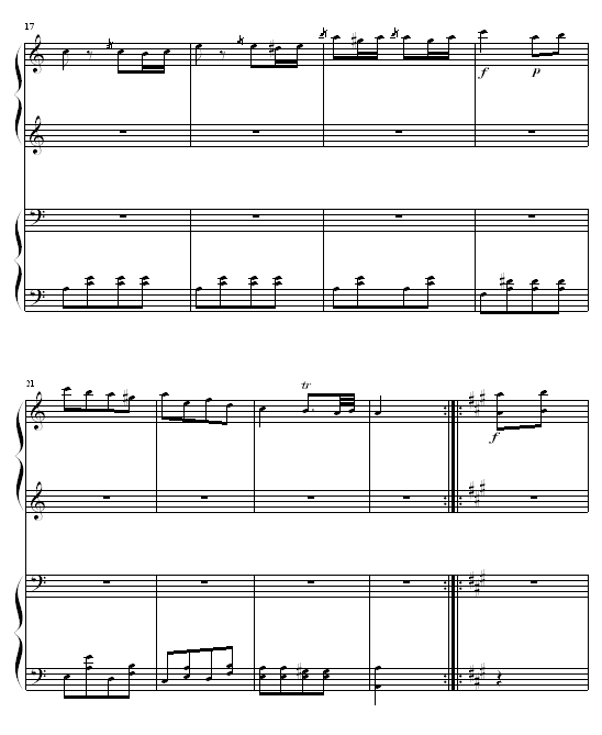 土耳其进行曲四手联弹钢琴谱