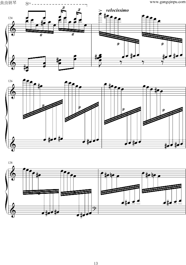 瓦洛多斯《土耳其进行曲》原版钢琴谱