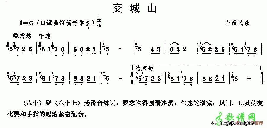 【交城山笛子谱】