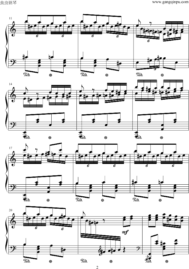 瓦洛多斯《土耳其进行曲》原版钢琴谱