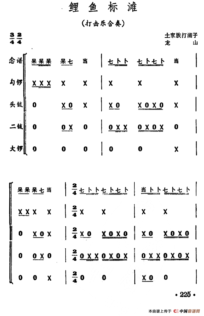 .鲤鱼标滩（打击乐合奏）