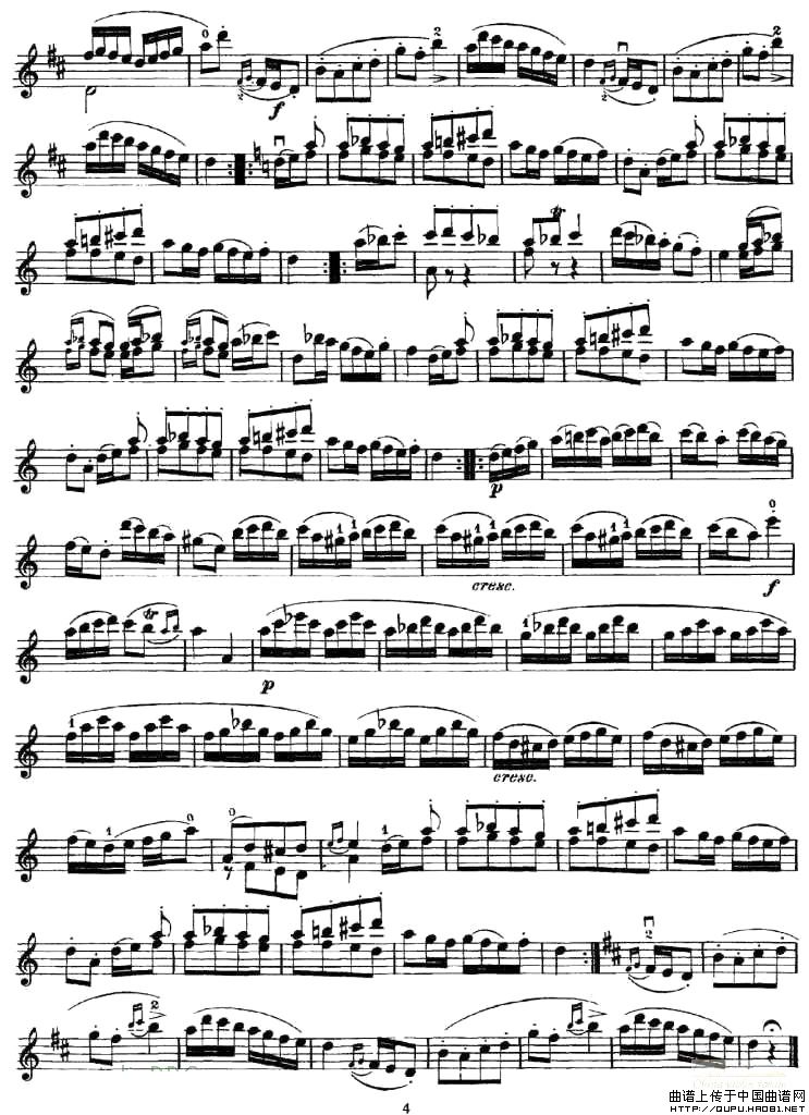 Sonata No.3 in D小提琴谱